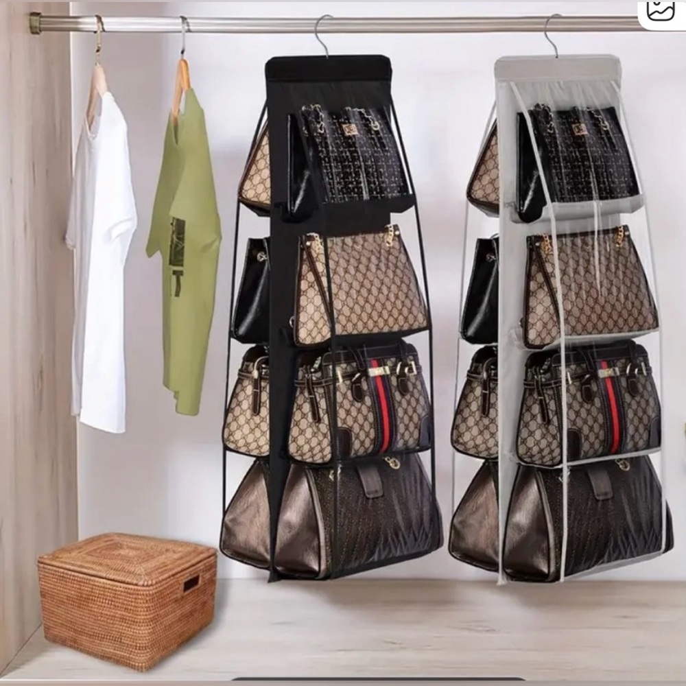 Hanging Handbag Organizer - Black